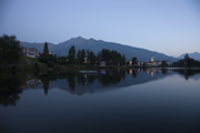 Laaxersee bei Abenddämmerung